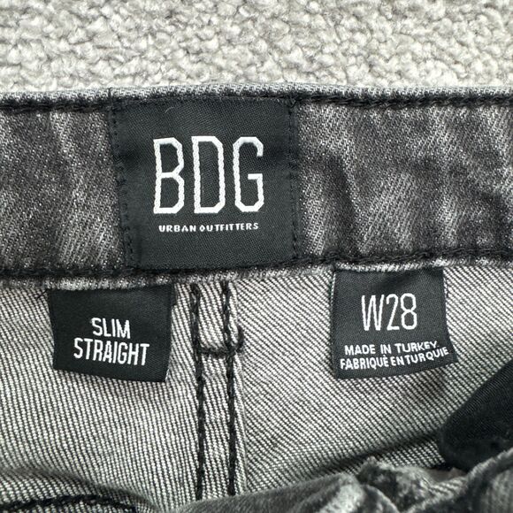 BDG Urban Outfitters Slim Straight Denim jeans Womens 28 Faded Black High Rise - Picture 6 of 16